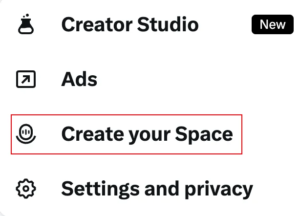 Hide Create Space Tab