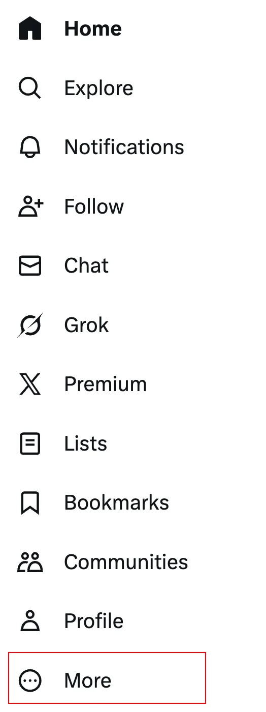 Hide More Menu